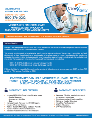 CareVitality PCM Services 2020